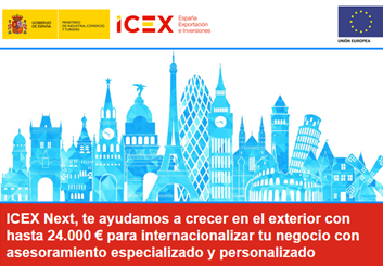  ABIERTO EL PLAZO -- ICEX Next, te ayudamos a crecer en el exterior con hasta 24.000 € para internacionalizar tu negocio con asesoramiento especializado y personalizado